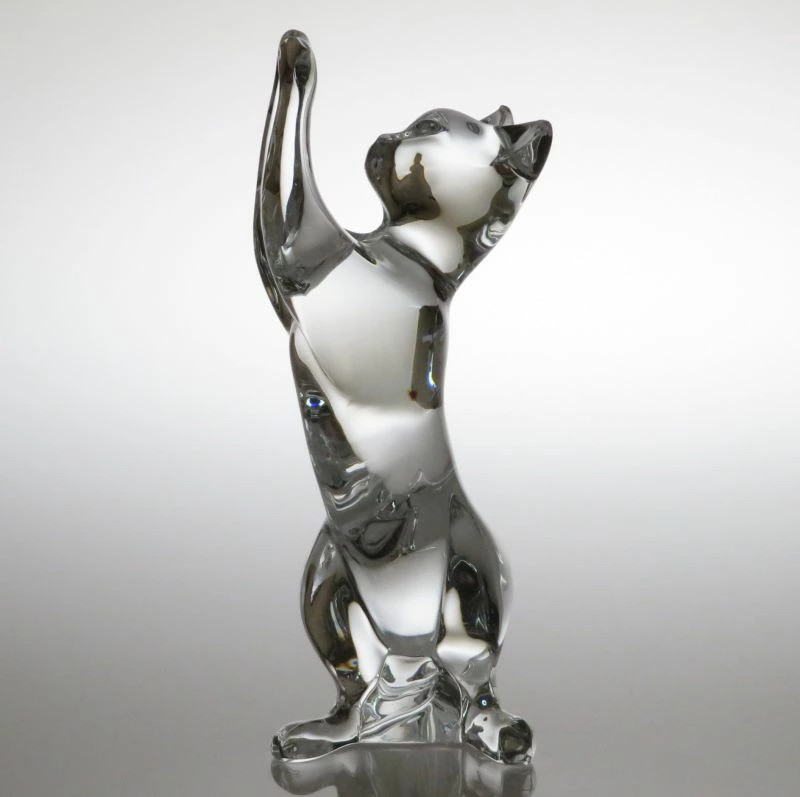 Baccarat Figurine ● Acrobat Cat Cat Crystal Ornament Figurine Cat
