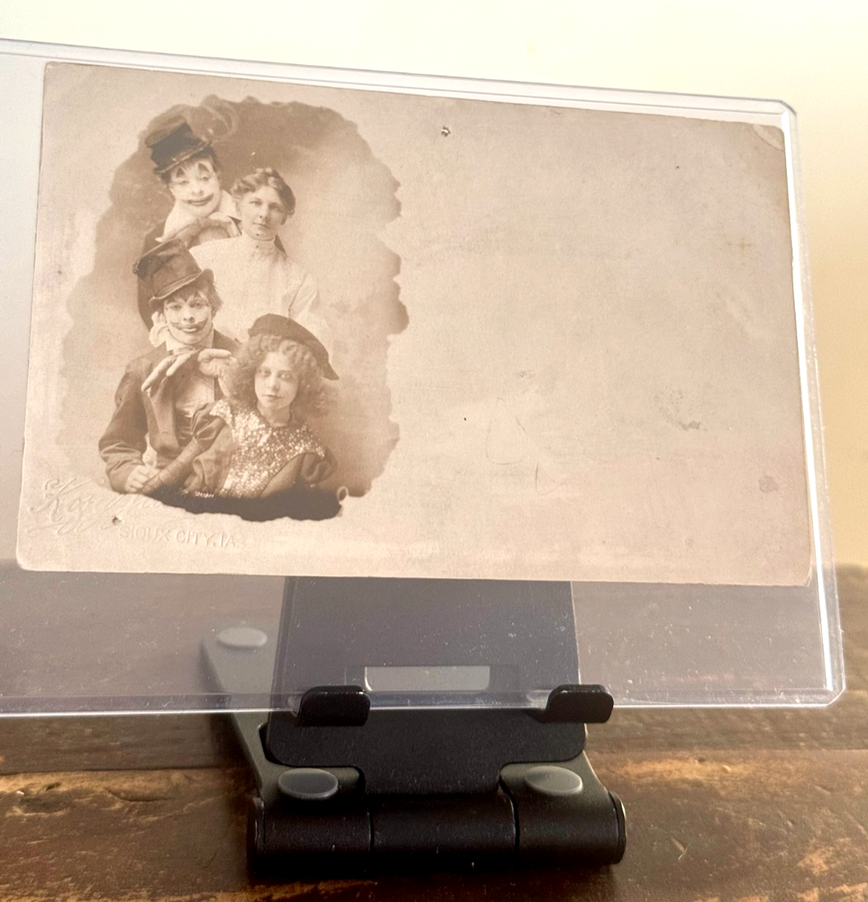 Antique RPPC Circus Performers Photo Sioux City Iowa Studio Stamped