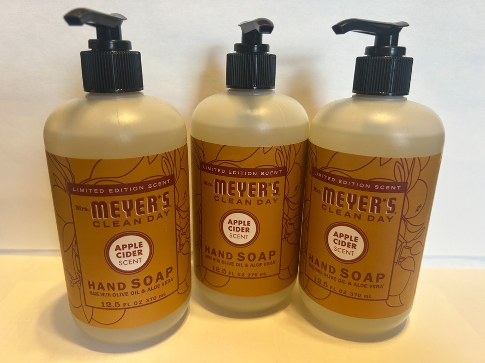 Mrs. Meyer's Clean Day Hand Soap APPLE CIDER, Limited Edition, LOT 3 - 12.5 oz