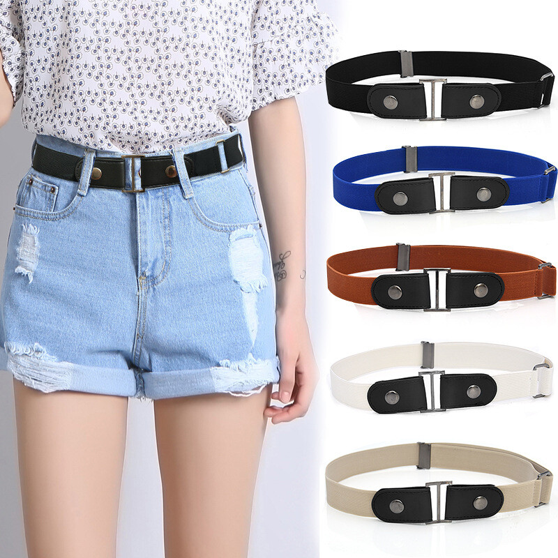Buckle-Free Waist Belt For Jeans Pants,No Buckle Stretch Elastic Waist Belt