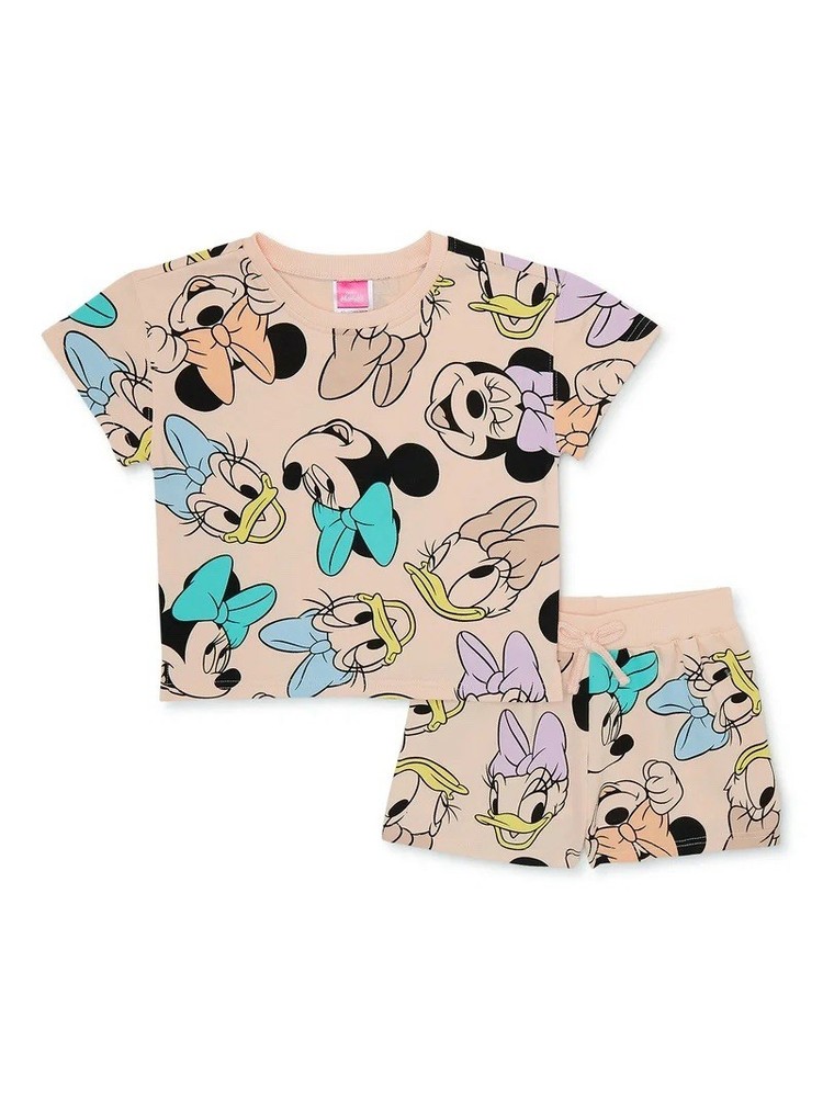 Disney Junior Minnie Mouse & Daisy Duck 2 Piece Girls Tee & Short Set Size 5T