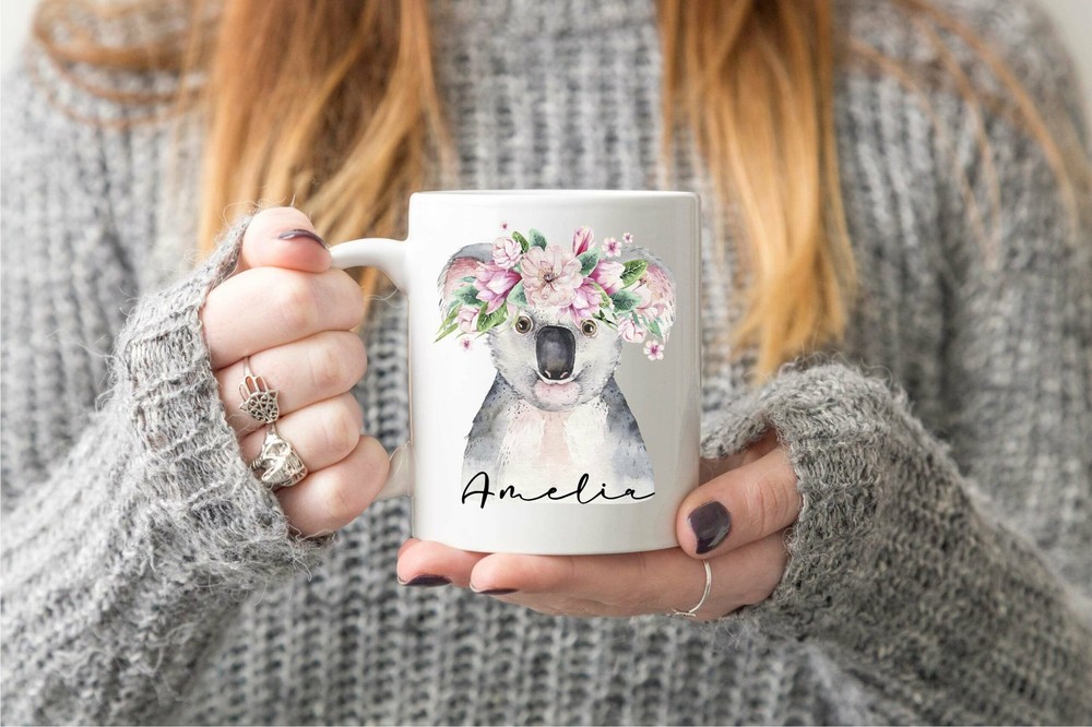 Personalised Koala Mug Personalised Cup Animal Mug Cute Mug Custom Mug Cute