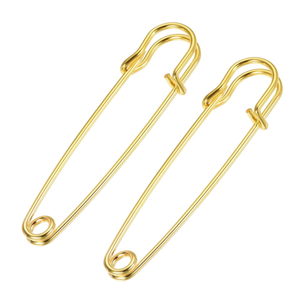 40-piece gold-tone metal safety pins for sewing crafts and clothing, 2.95 inches