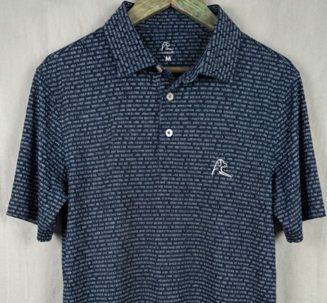 👉RHOBACK Moneyline Fleet Navy Performance Polo Betting Line Print UPF50+, M-3XL