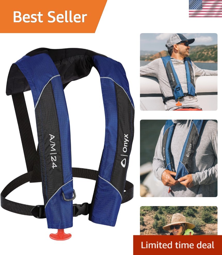Versatile Automatic/Manual Inflatable Life Jacket - Safety & Comfort Combined