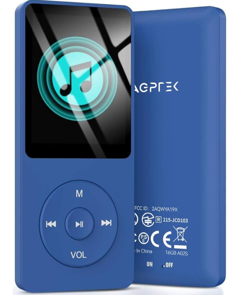 AGPTEK A02S 16GB MP3 Player, 70 Hours Playback Lossless Sound Music Player