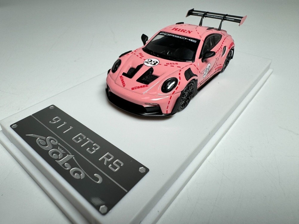 SOLO 1/64 Porsche 911 GT3 RS Diecast Car Model-Pink