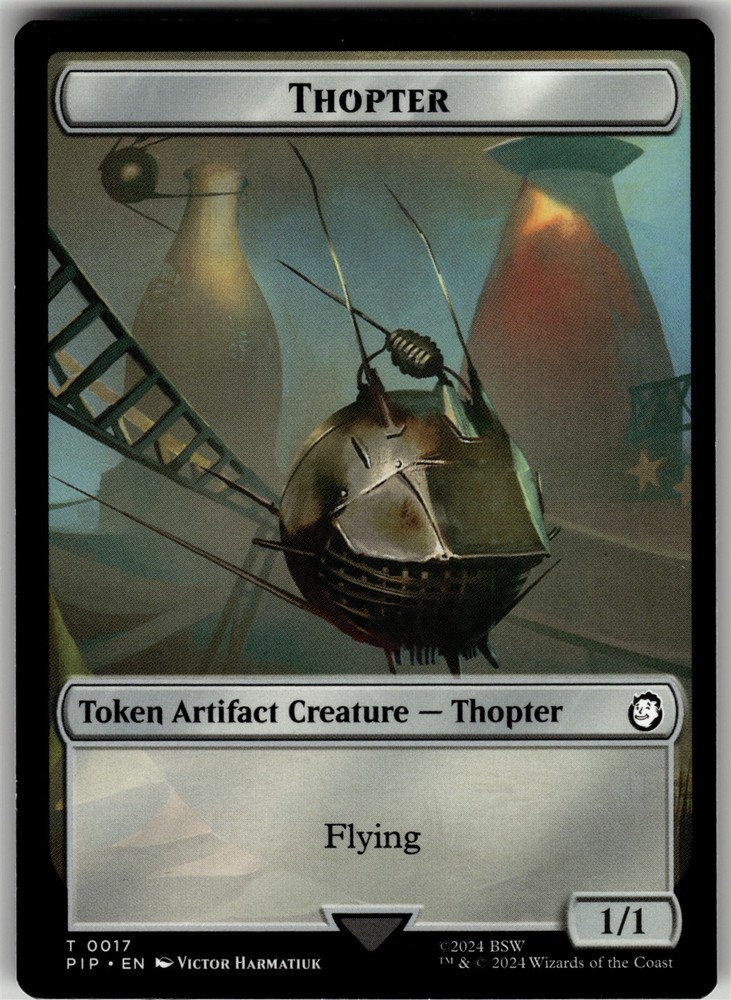 THOPTER // TREASURE (0018) DOUBLE-SIDED Fallout Commander #17//18 PIP(NM+)(MTG)