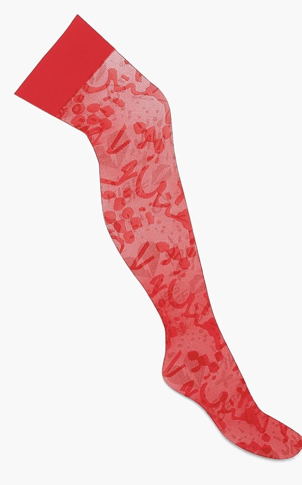 Savage X Fenty Women's Cupid Called Stocking Goji Berry Red Size XS/S NEW