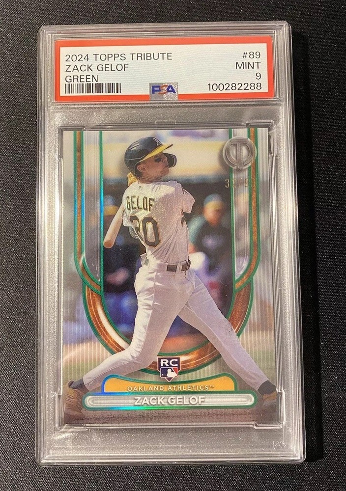 2024 Topps Tribute Zach Gelof Green /99 #89 Rookie RC PSA 9 Color Match 🔥🔥🔥