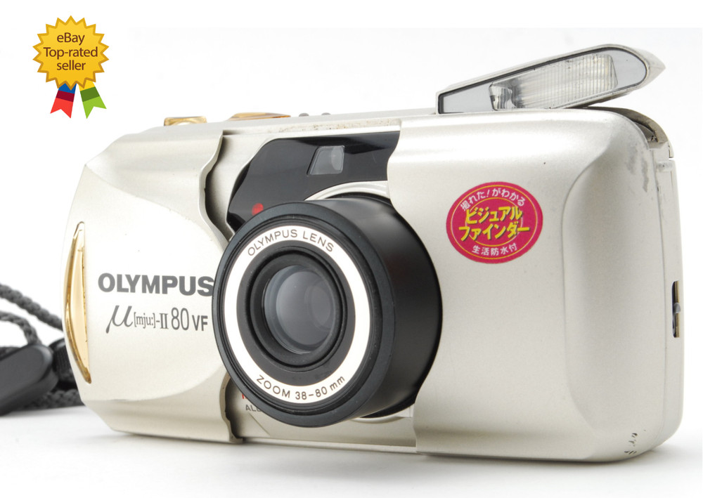 LCD Works OLYMPUS μ mju II 80 VF Point & Shoot 35mm Film Camera JAPAN [Opt MINT]
