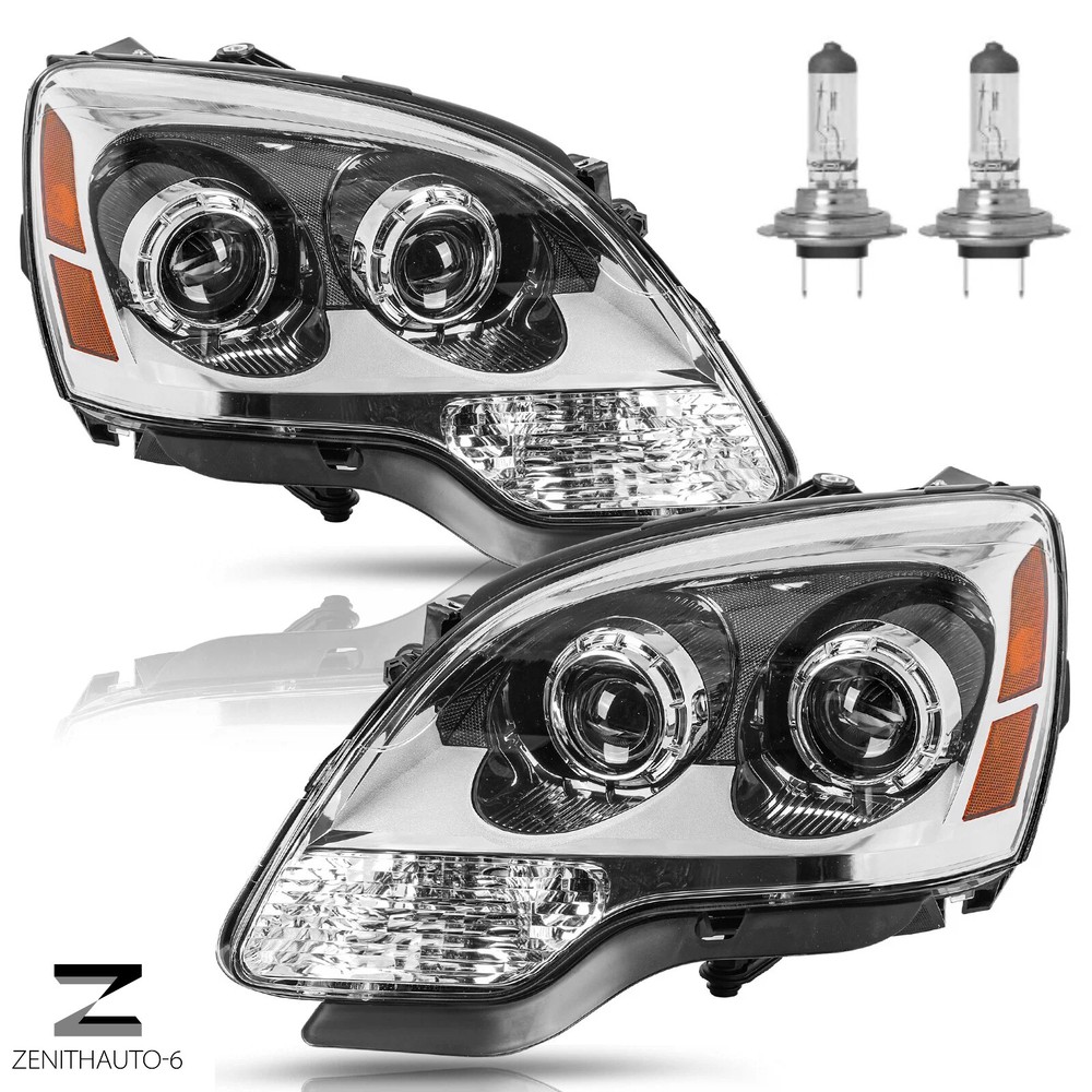 For GMC Acadia 2007-2012 Projector W/ Bulbs Clear Pair Headlights Left+Right