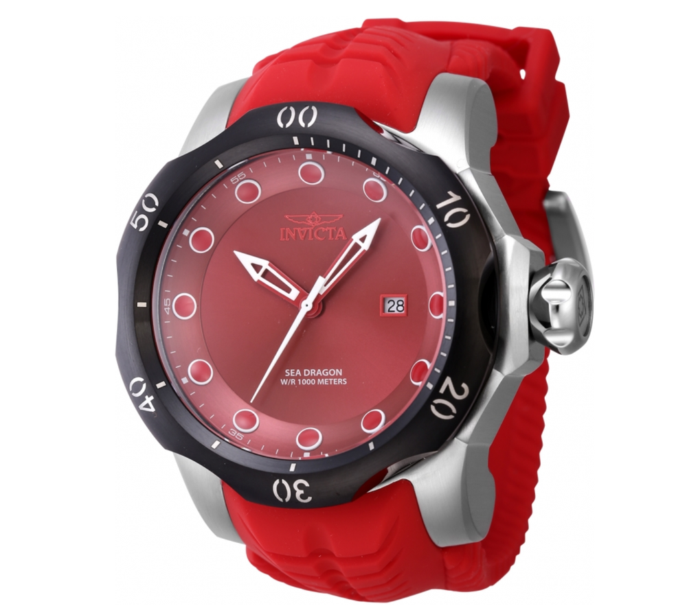 Invicta Venom Sea Dragon 54mm Red Swiss Quartz 1000M WR Watch for Men 45493