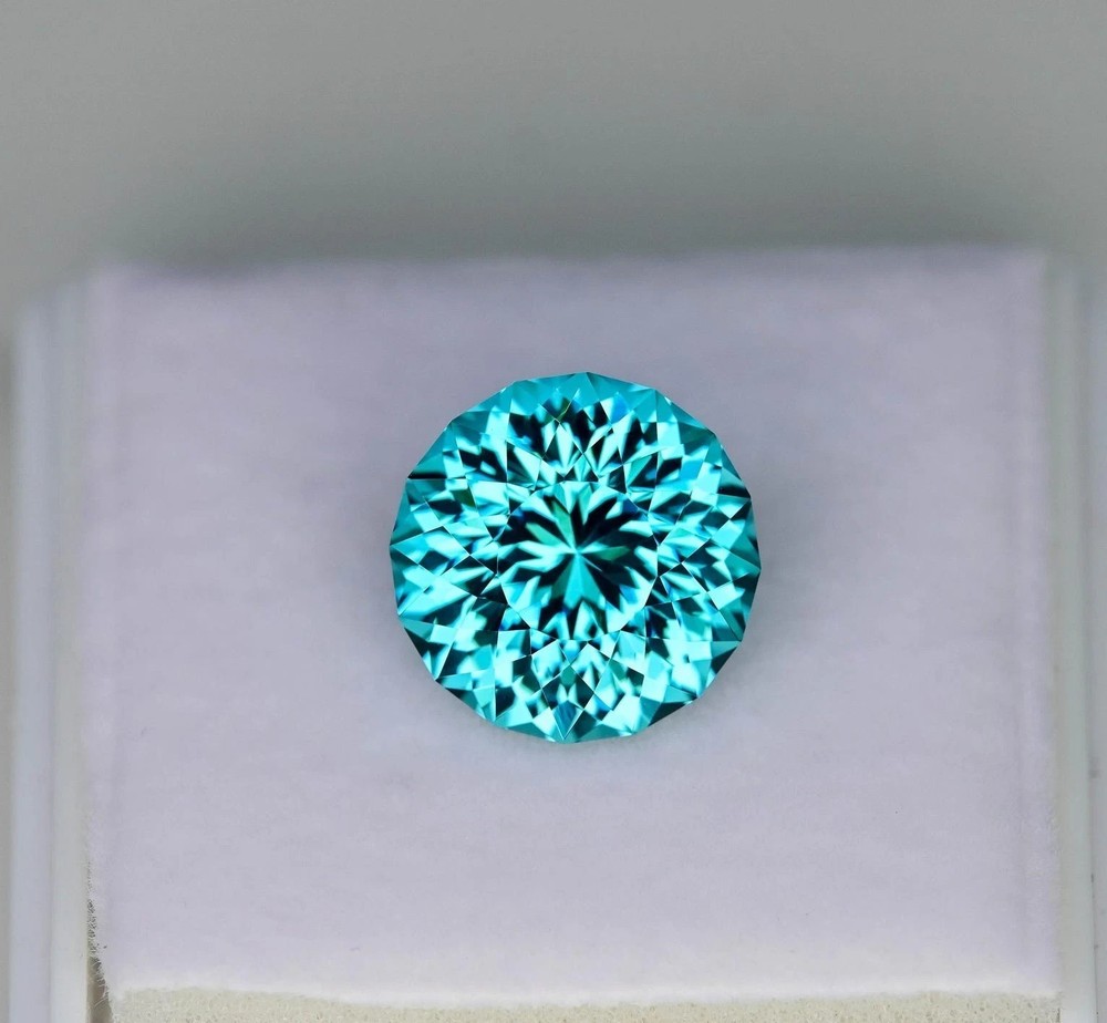 10.5 Ct Certified Natural Neon Blue Paraiba Tourmaline Loose Gemstone Round Cut