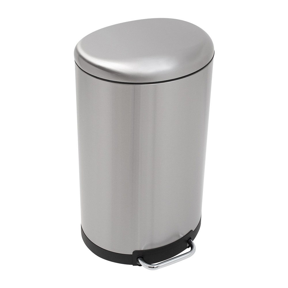 40 L Half Round Step Pedal Trash Bin | Dimensions: 15.75” x 14.17” x 26.4” | ...