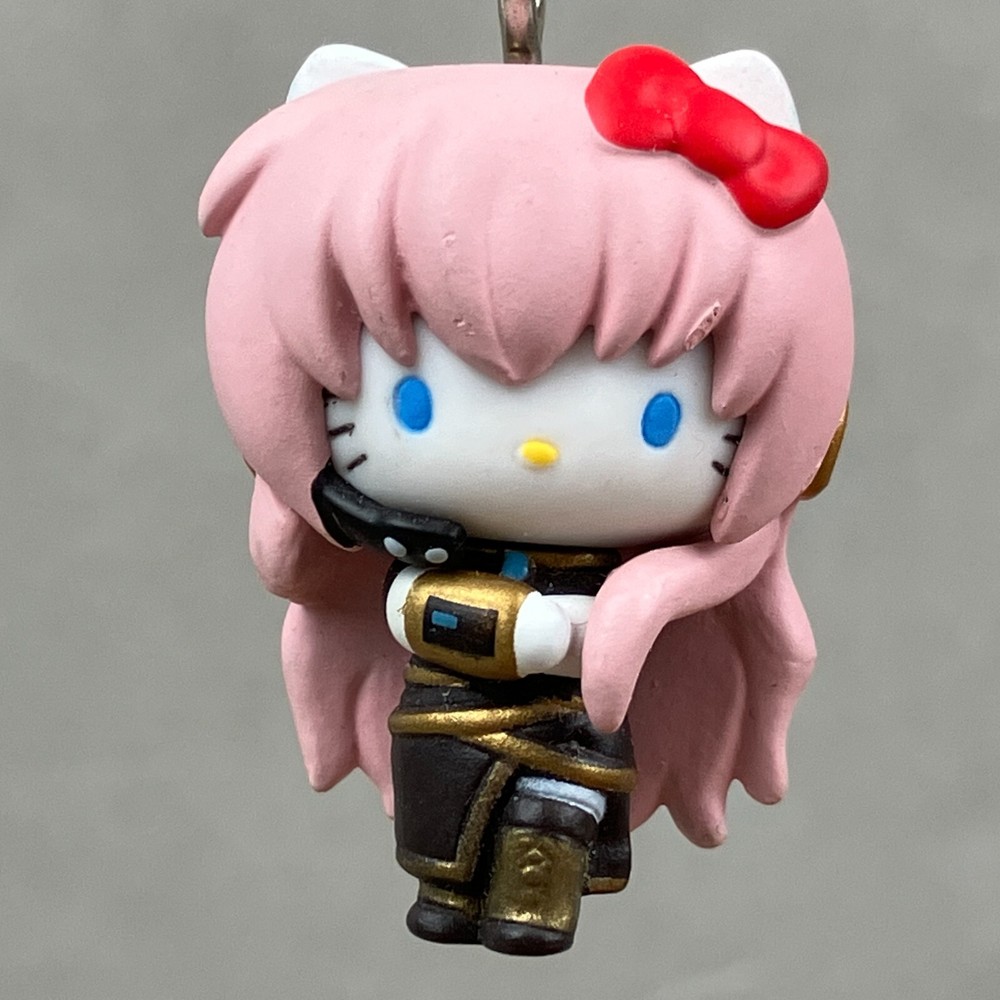 Vocaloid Hatsune Miku x Hello Kitty Megurine Luka Mascot Keychain Figure Japan