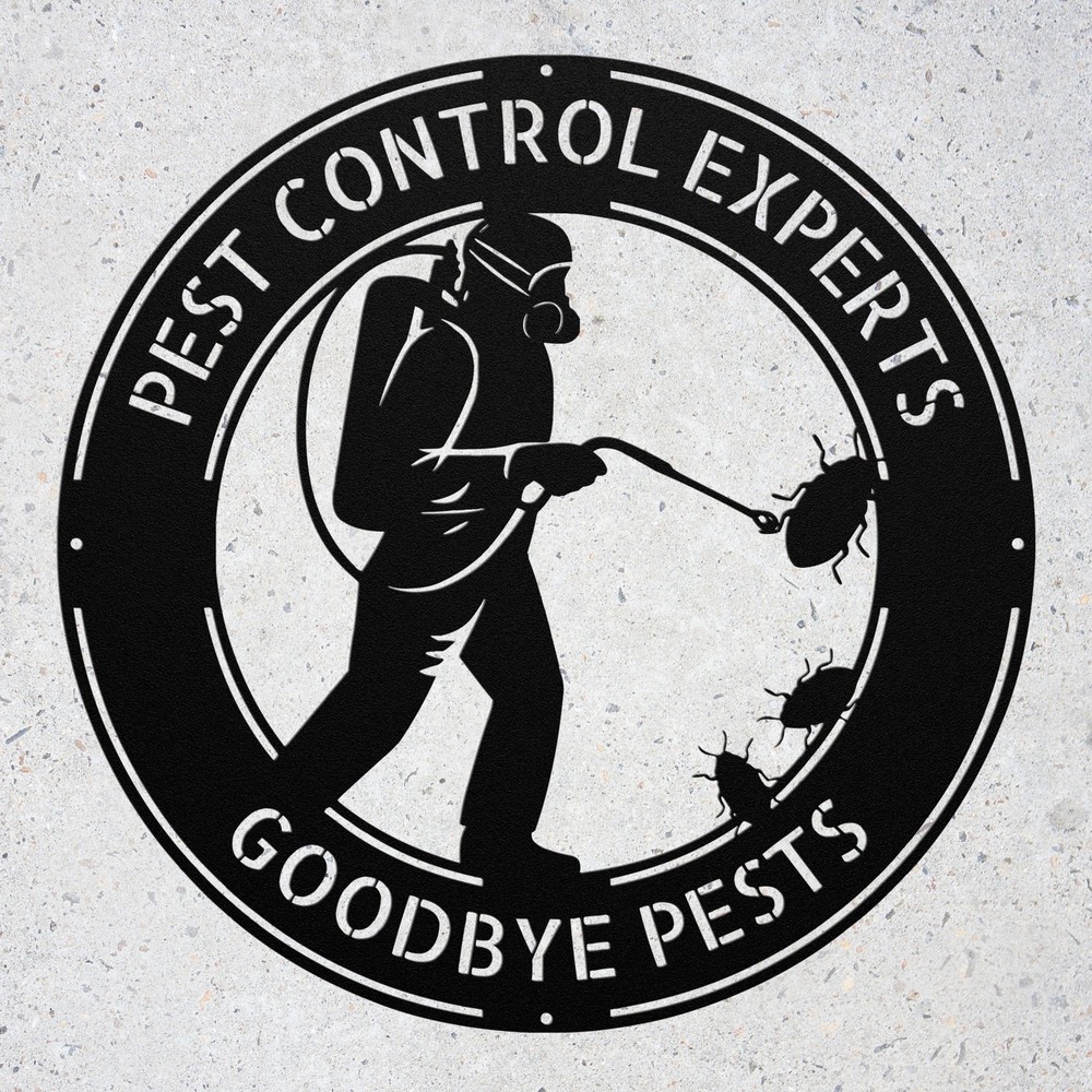 Personalized Pest Control Metal Sign Custom Exterminator Office Wall Art Gift