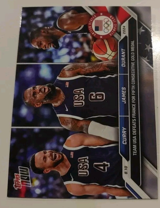 2024 Topps Now Olympic Games #26 LeBron James / Steph Curry / Kevin Durant