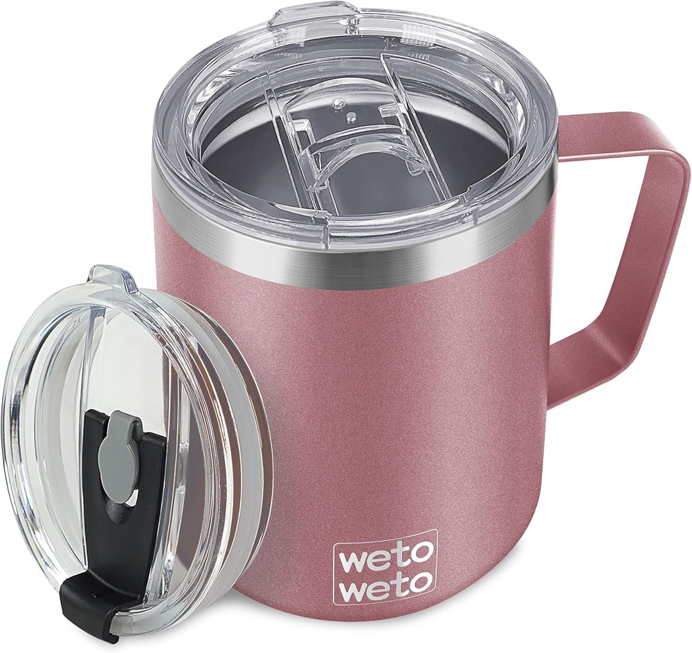 Coffee Mug with Handle, 14Oz Insulated Stainless Steel Coffee Travel Mug, Double