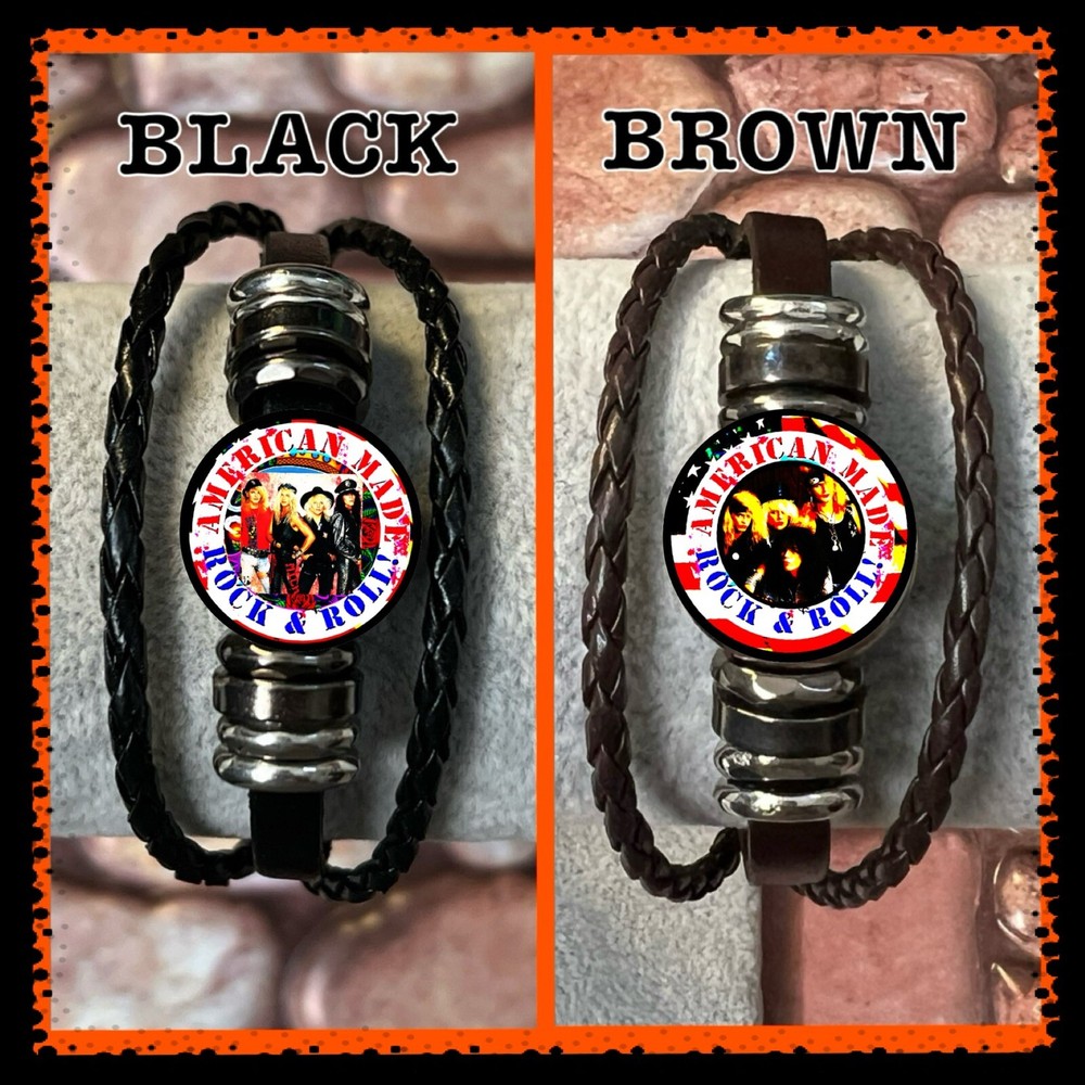 POISON 🐝 AMERICAN MADE🇺🇸 TWO LEATHER BRACELETS 🌹