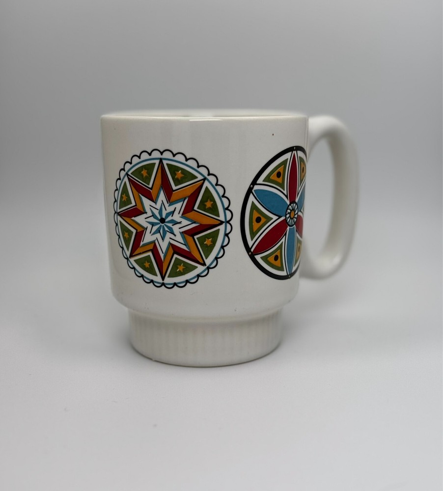 VTG Pfaltzgraff Amish Stackable Coffee Mug Pennsylvania Dutch Stoneware
