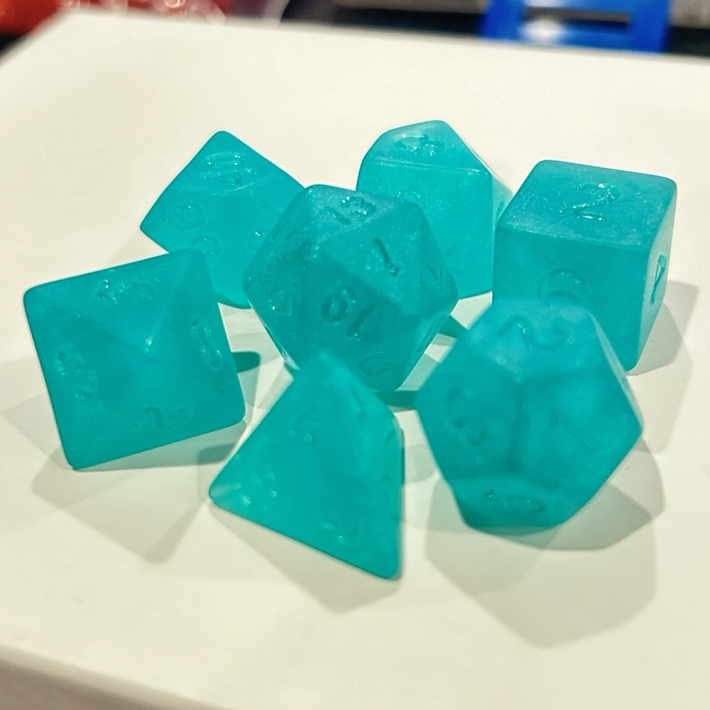 Die Hard Dice 7ct Polyhedral Dice Set - Frosted Hakuro (opened bag, never used)