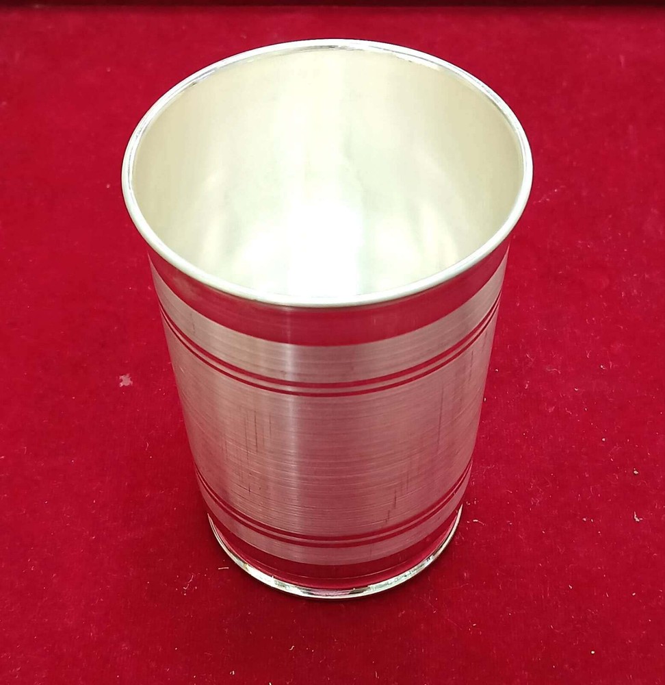 999 Silver Handmade Glass Tumbler for Kitchen Use Perfect Gift Idea