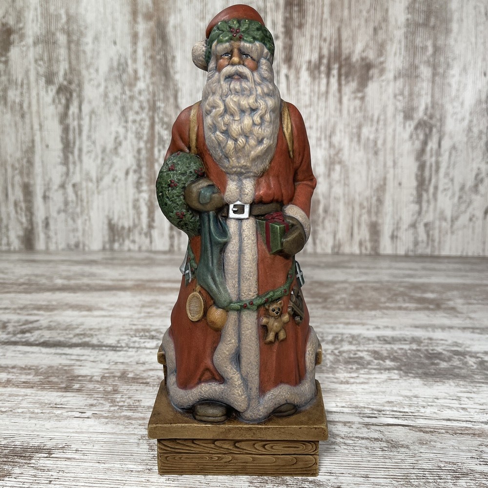 VINTAGE 1987 Byron Molds Old World 10.5” Classic Santa Suit Figurine