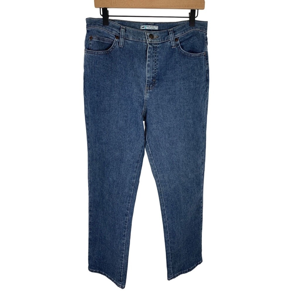 Lee Womens Relaxed Fit At The Waist Blue Jeans Size 12 Medium