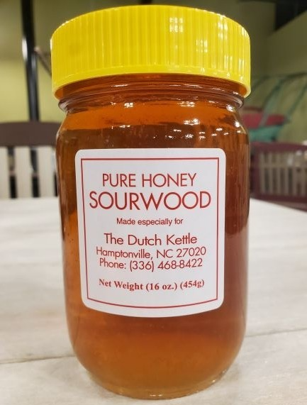Sourwood Honey Pure Raw Natural Appalachian Mountains | The Dutch Kettle 16 Oz.
