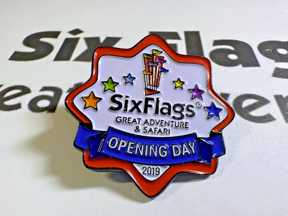 Six Flags Great Adventure NJ 2019 Opening Day Limited Edition Member Pin-image