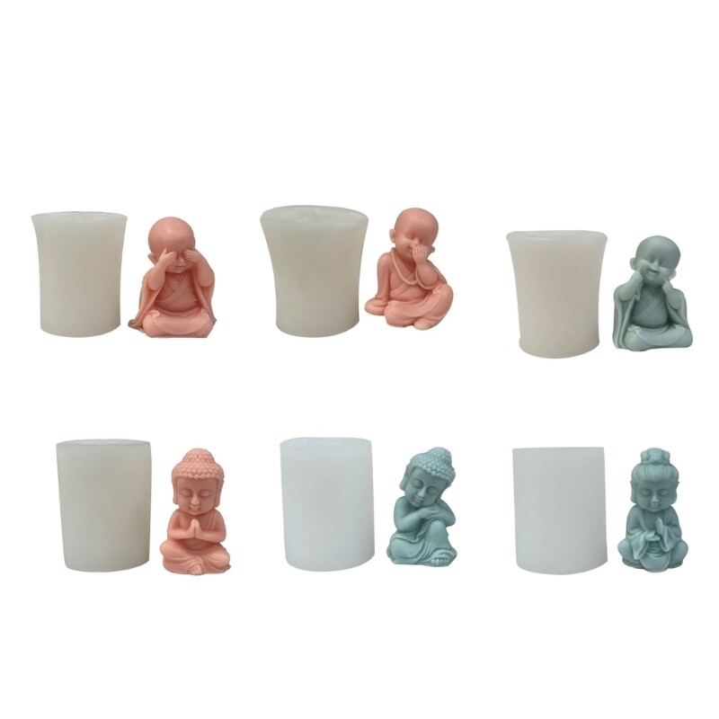 Buddha Monk Silicone Mold for Handmade Candles Non-Stick Table Decor