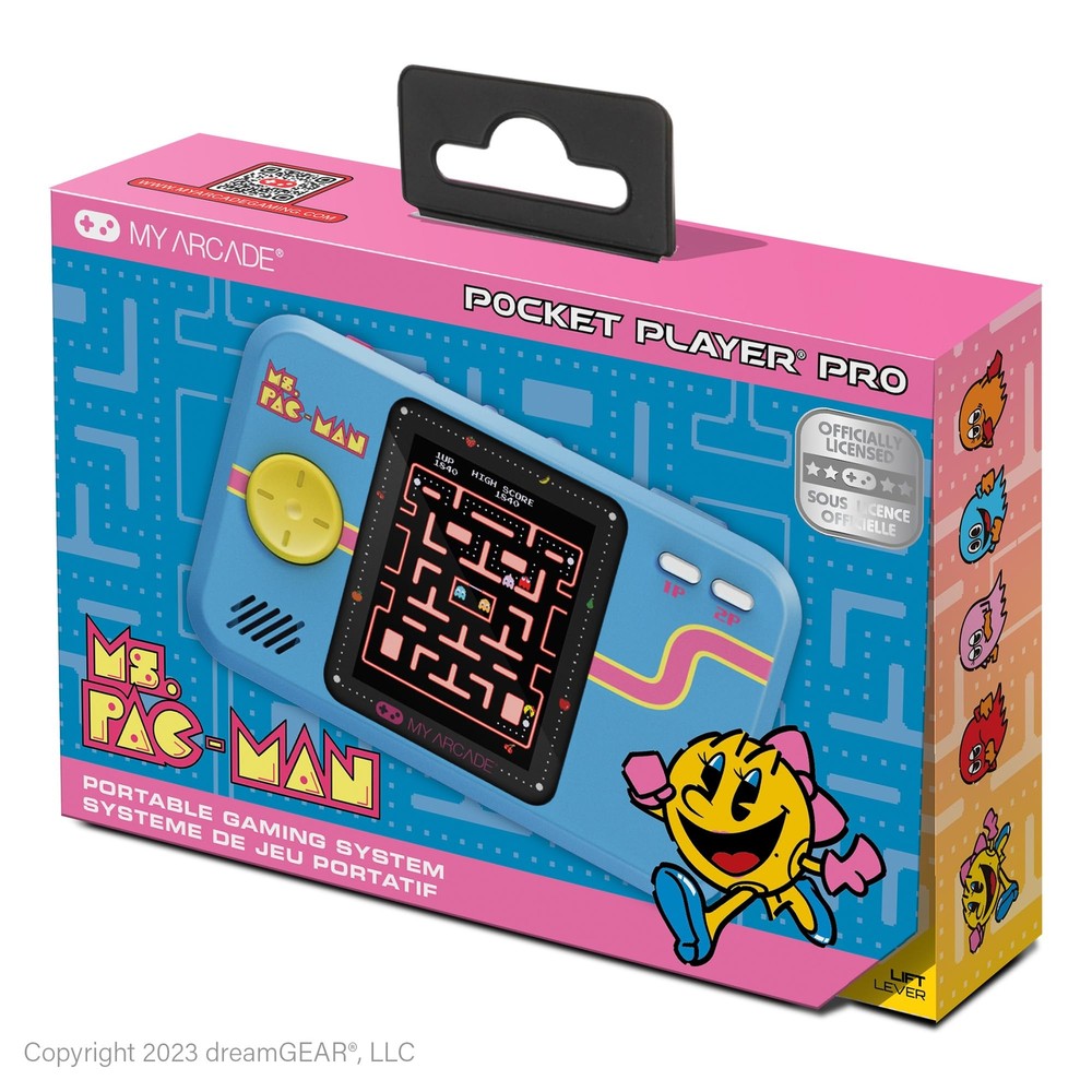 My Arcade Ms Pac-Man Pocket Player Pro - Licensed Handheld with Classic Games  