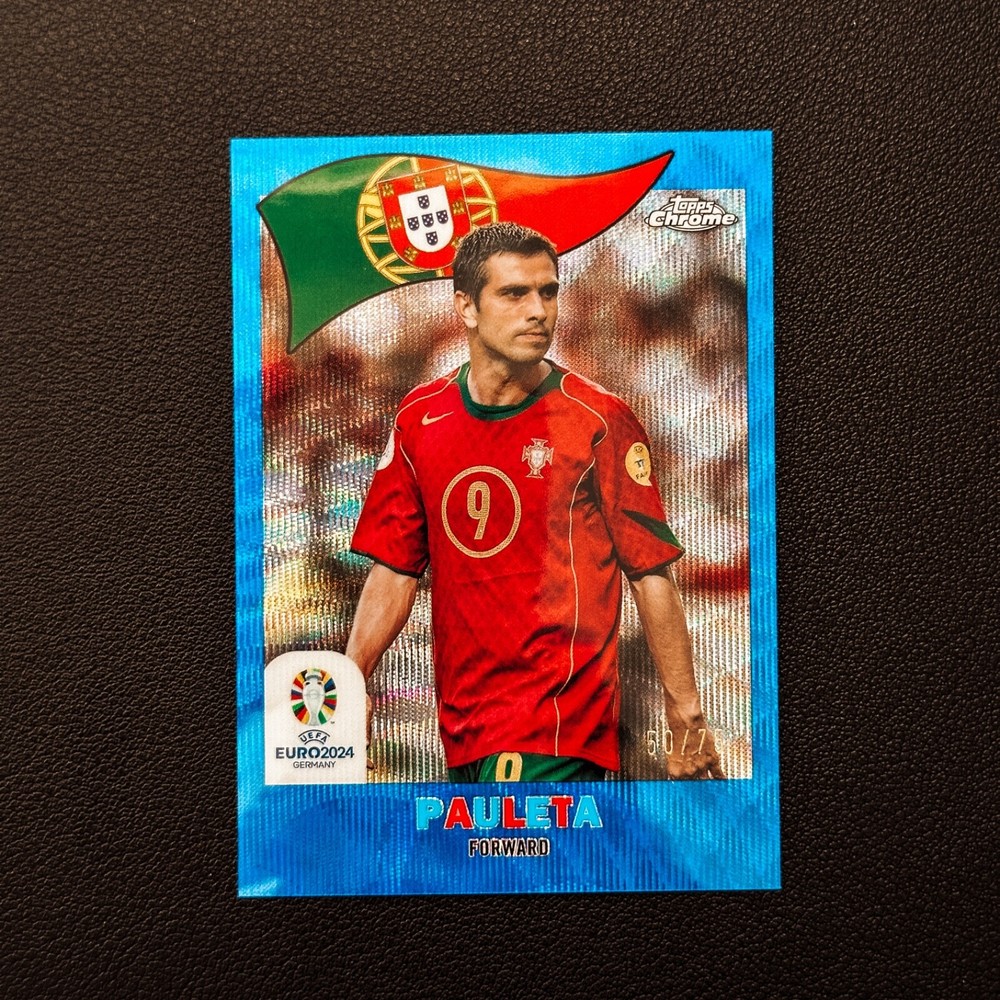 2024 Topps Chrome Euro Pauleta Blue Wave 50/75 🔥🔥 1960 Portugal