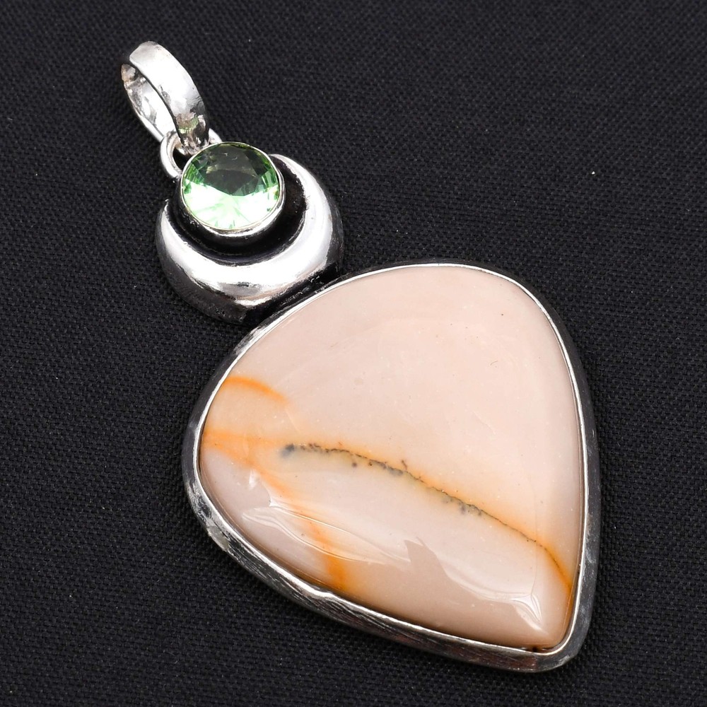 Dendrite Opal Peridot Gemstone Pendant Jewelry Valentine Day Gift 2.28