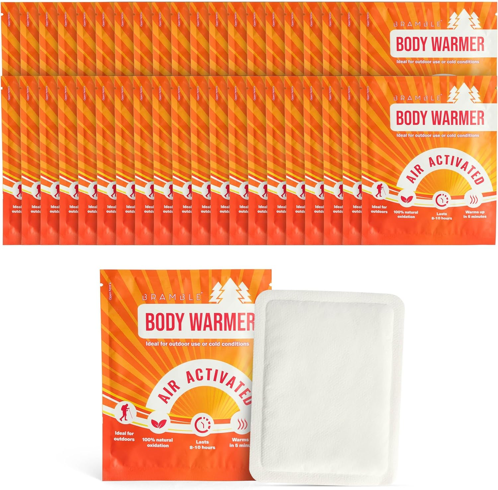 40 Stick-On Body Warmers for Back Pain Relief - Instant Heat Pads Long Lasting Warmth