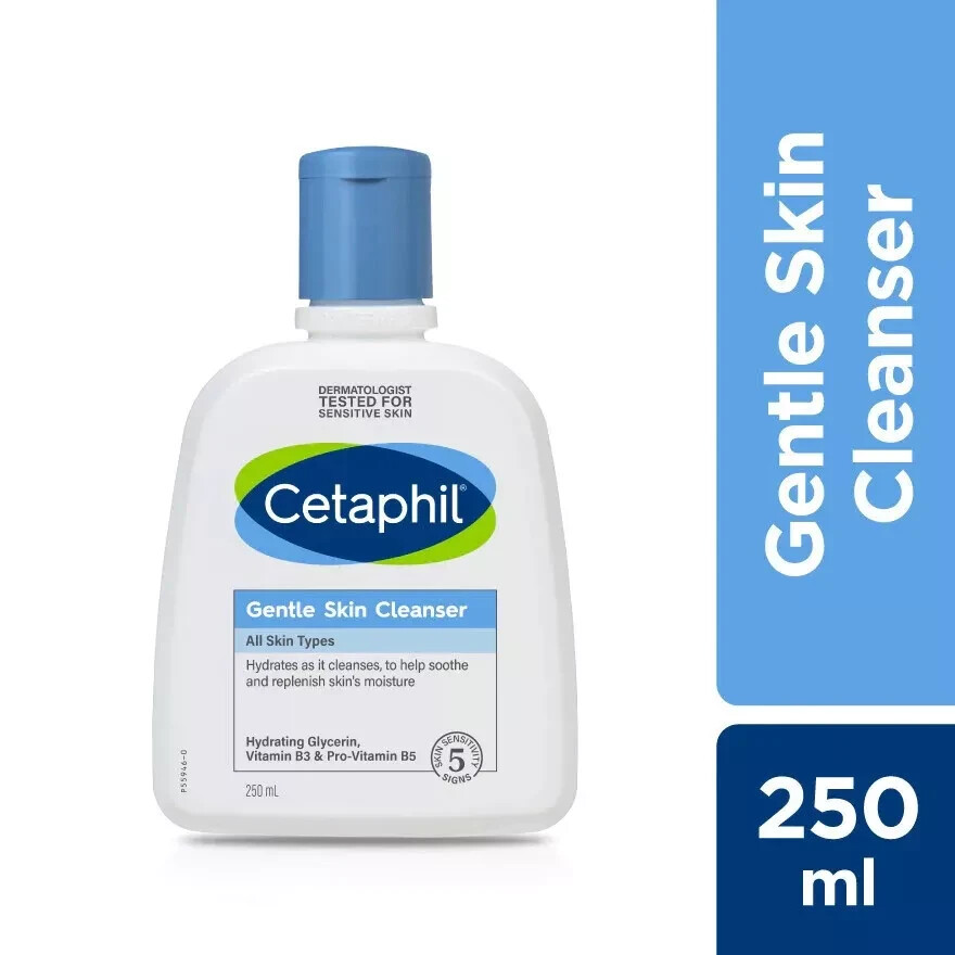 CETAPHIL Gentle Skin Cleanser for Face and Body Hydrating 250ml Fragrance-Free Sensitive Skin Formula
