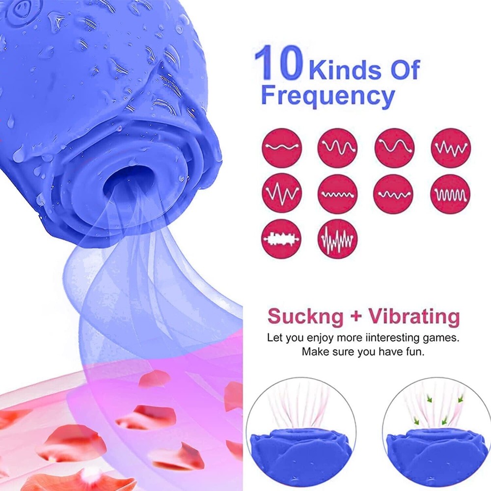 Multi-Speed Tongue Licking Sucking Massager Clitoris Stimulator Vibrator Sex Toy