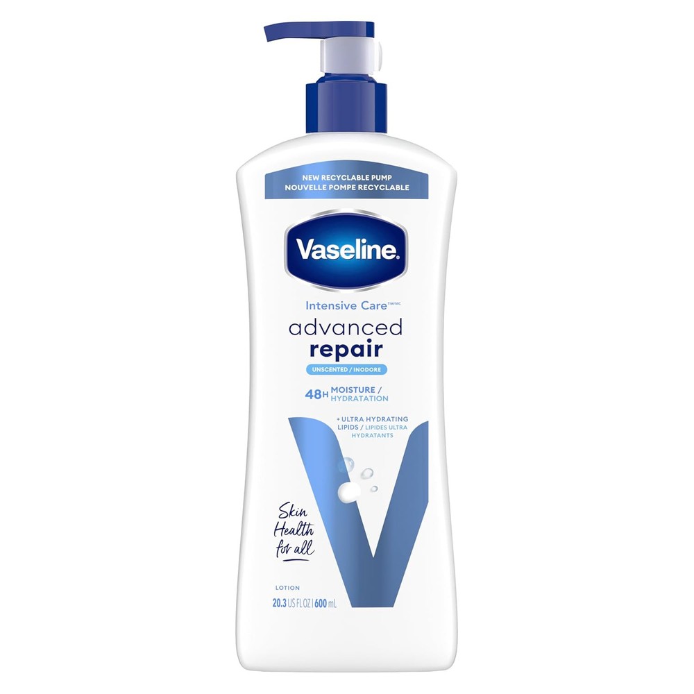 Vaseline Advanced Repair Unscented Body Lotion 20.3oz Bulk 24-Pack