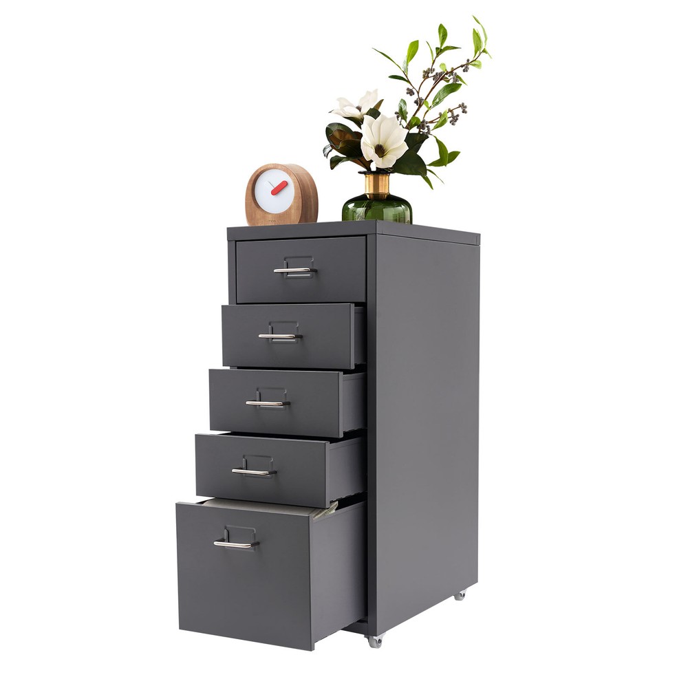 Bedroom Storage Tall Dresser Chest 5 Drawer Cabinet Wood Furniture Livingroom US