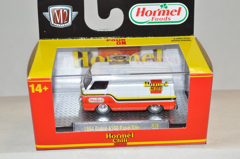 M2 Machines Hormel Chili billboard advertising food 1964 Dodge A100 van 1:64