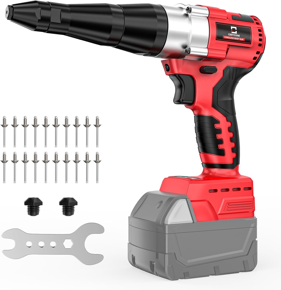 Brushless Cordless Pop Rivet Gun Kit for Milwaukee 18V M18 Battery