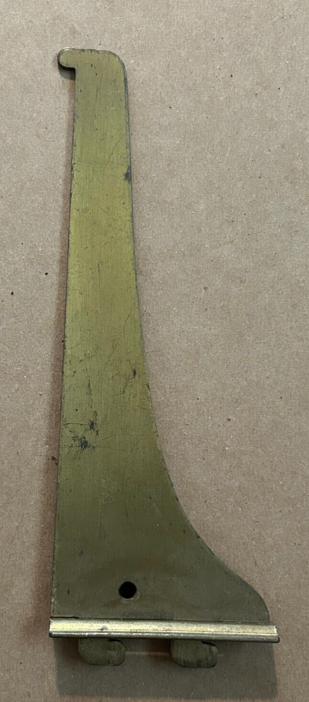 Vintage SR Brass Shelf Bracket 6.5x2.5 Inches Made in USA with Minor Wear