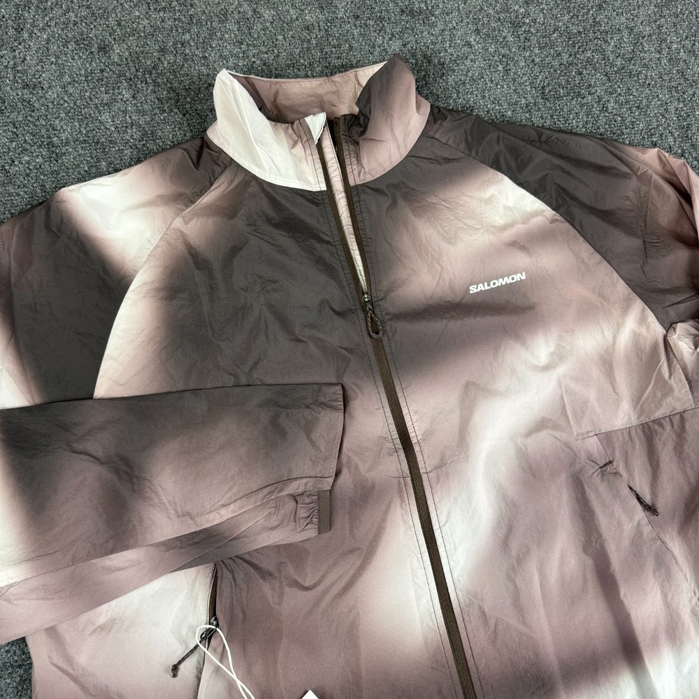 Salomon SHKout FLY GFX Graphic Men's Medium Lightweight Wind Jacket Full-Zip NWT