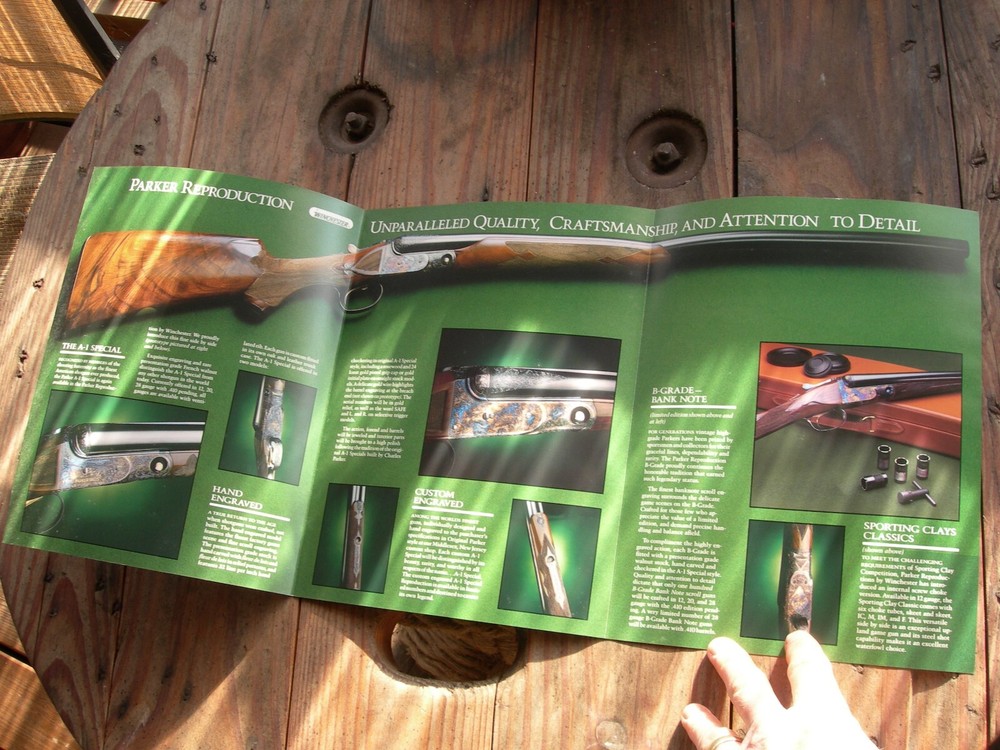 Winchester Parker Reproductions 1990'S Catalog Flyer Pamphlet TRI FOLD