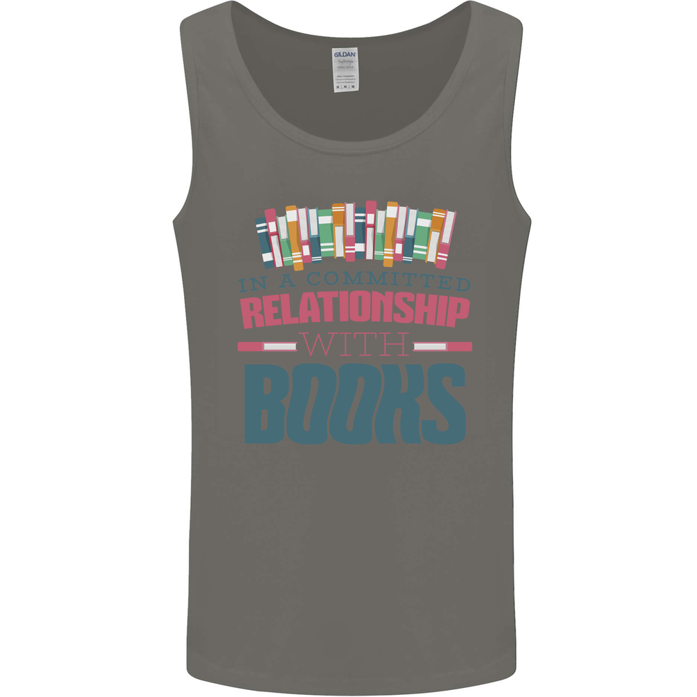 Funny Book Relationship Bookworm Reader Mens Vest Tank Top