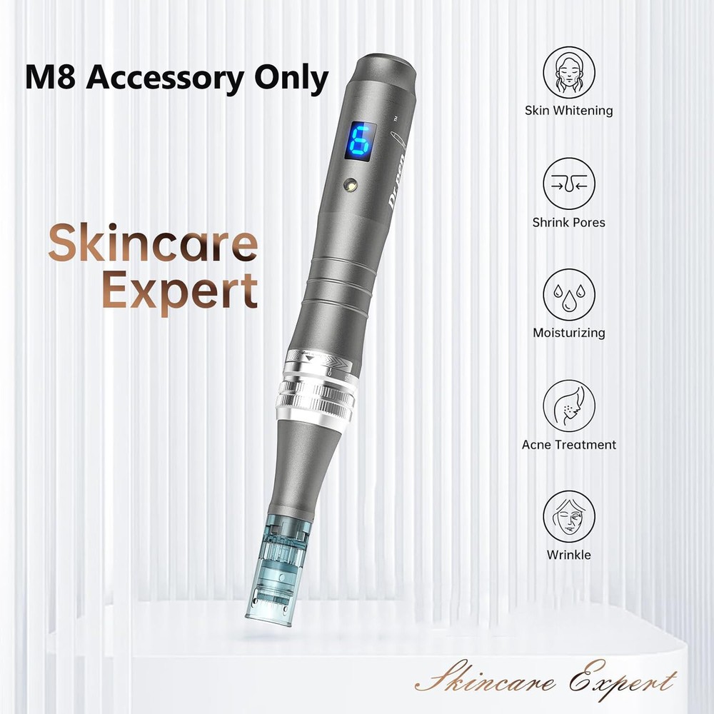 Professional 100nm Microneedling Pen Cordless with 6 Tips for Skin Rejuvenation