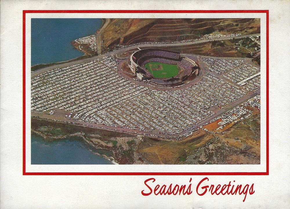 Rare 1962 San Francisco Giants Xmas Card Signed by Scout Hugh Poland (d 1984)