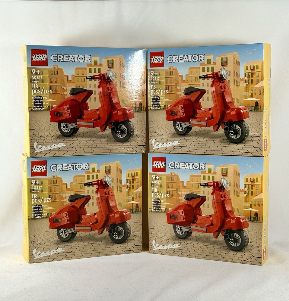 LEGO Creator Vespa Scooter Set 40517 Italy New Sealed - Set Of 4