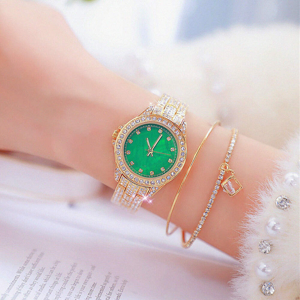 Elegant Women's Full Rhinestone Quartz Watch with IPG Plating